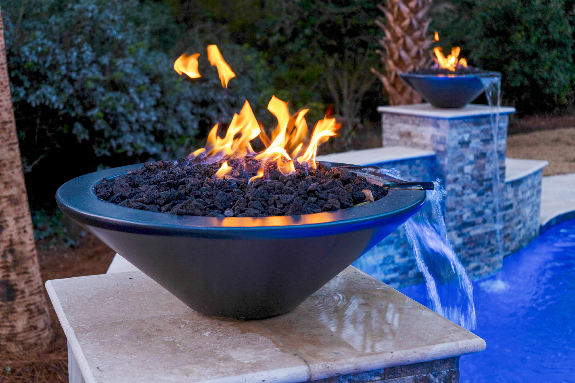 Fire Bowl Pictures │ Blue Haven Pools