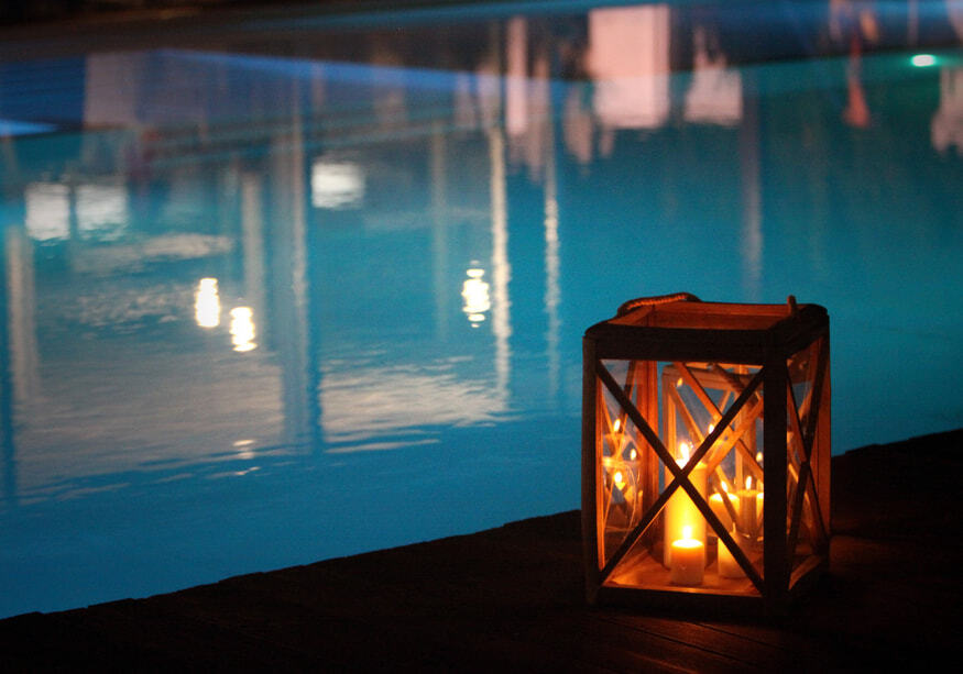 candle-at-night-by-swimming-pool