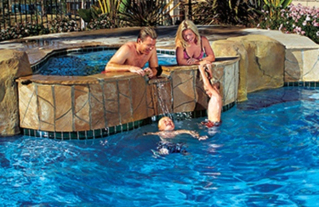 Family In Swimming Pool And Apa Family In Swimming Pool And Apa