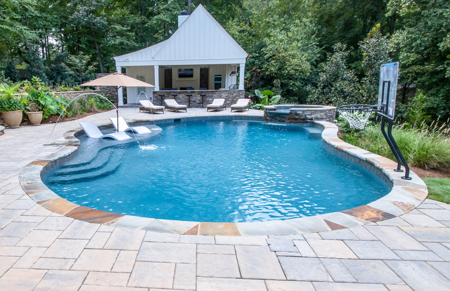 gunite-kidney-pool-with-basketball-hoop