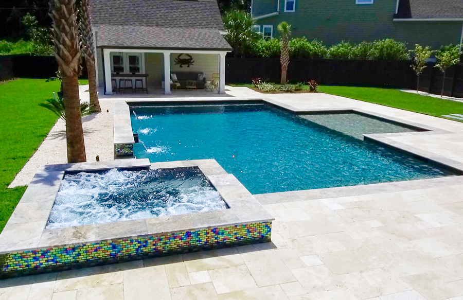gunite-pool-with-glass-tiled-spa