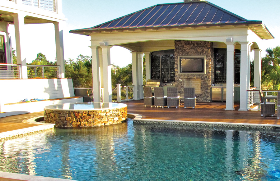poolside-kitchen-with-outdoor-TV